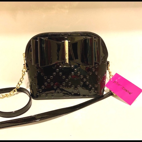 Betsey Johnson Handbags - Betsey Johnson Hearts & Bow Black Purse
